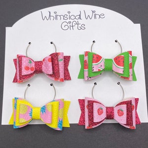 Summer Fruits Wine Glass Charm Set