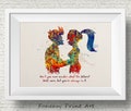 Fry and Leela Don't you ever wonder Quote inspired ART PRINT illustration, Futurama, Wall Art, Home Decor, TV Series, Science Fiction product logo