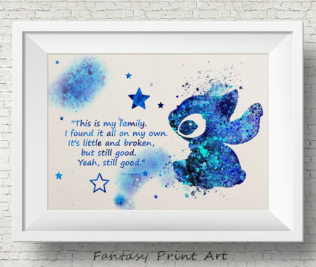 Stitch Frog Frogs Lilo and Stitch Disney Cartoon Wall Sticker Art