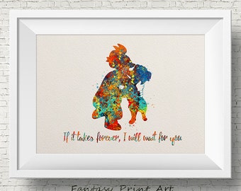 Fry and His Dog Quote inspired ART PRINT illustration, Futurama, Wall Art, Home Decor, TV Series, Science Fiction