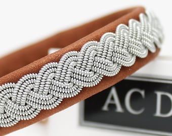 Sami bracelet ATTILA | saami armband | lapon handmade | viking jewelry | lapland jewellery | genuine leather | scandinavian AC Design Sweden
