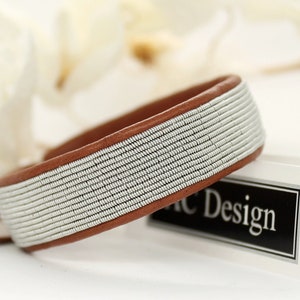 Sami bracelet KRAKA | Cuff bracelet | leather | made in sweden | saami armband | viking armband | sami jewelry | bracelet lapon | lapland