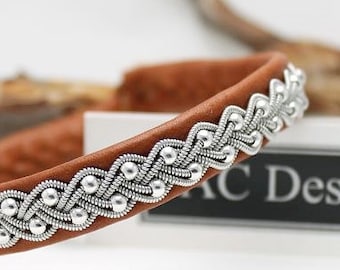 Sami bracelet SELA with sterling silver beads, shop saami armband handmade in Sweden, Valentine's gift bracelet lapon, scandinavian design