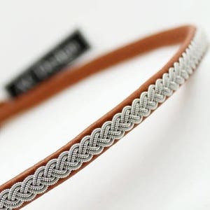 Sami-ketting JOFUR leren choker handgemaakt van rendierleer en tindraad, uniseks stijl voor mannen en vrouwen, unieke Zweedse sieraden AC Design