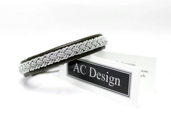 Reindeer Leather Sami Bracelet LEIPT | Handmade Nordic Jewelry | Viking Cuff by AC Design Sweden