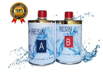 Epoxy Resin very liquid / transparent / for creations / bijoux gr 800 RESINPRO - WATER EFFECT