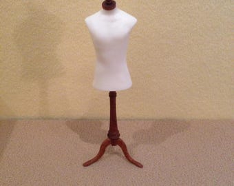 Dolls House 1/12th Scale Mannequin Lady on stand for bedroom or shop.