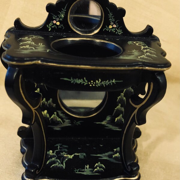 1/12th washstand . Bespaq Jai Yi Black oriental  Chinoiserie. Pan Miniatures