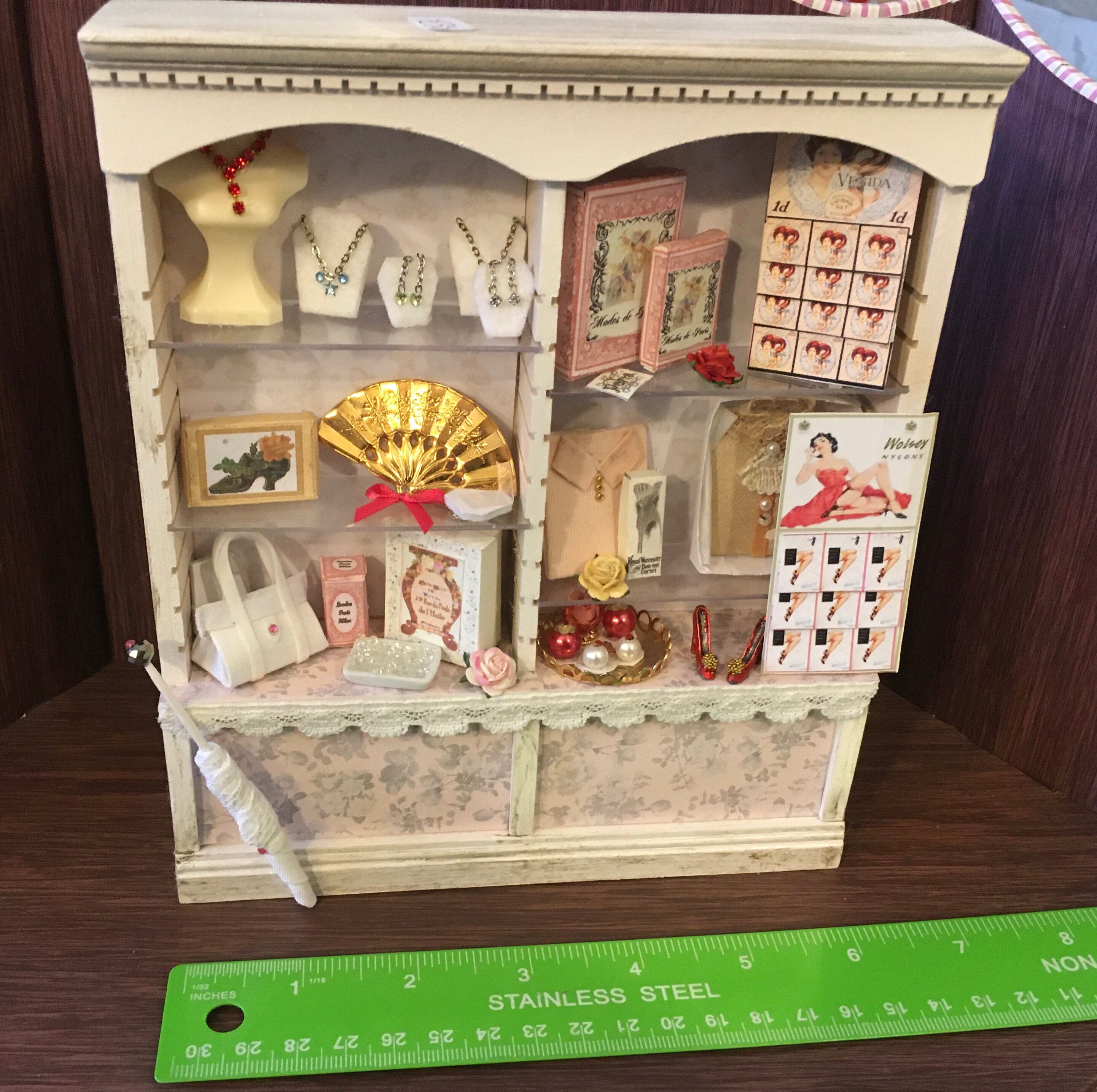 Dolls house 1/12th 112 Haberdashery shop display. Pan Etsy