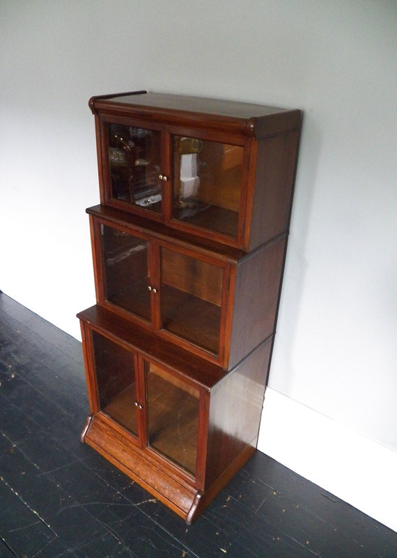 Small Antique Mahogany Bookcase Etsy