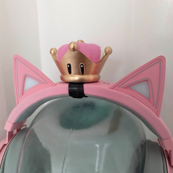 Casque d'écoute inspiré de la série Mario Super Crown Peachette Bowsette Streamer Accessoire