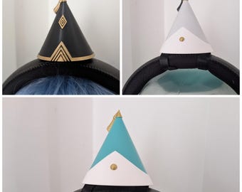 Casque inspiré du chapeau de sorcière conique pour casque, accessoire de banderole en couronne