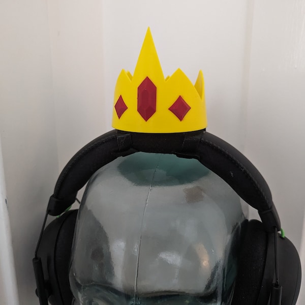 Adventure Time Inspired Ice King Crown Headset Headphones Streamer Accessory
