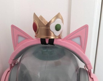 Princess Daisy Inspired Headset Headphones Crown Streamer Accessory