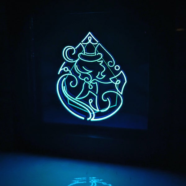Cadre de lampe Lightbox USB Constellation Focalors Furina - Art inspiré par l'impact de Genshin