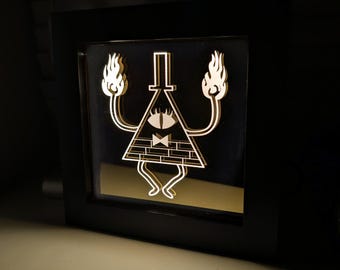 Bill Cipher USB Lightbox Light Lamp Frame - Gravity Falls Inspired Art