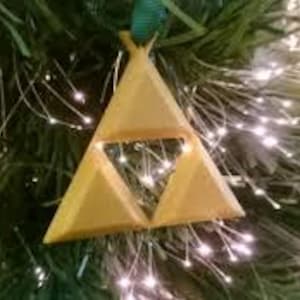Legend of Zelda Triforce inspired Christmas Tree Decoration