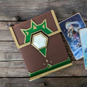 Genius Invokation Tcg Schatulle von Tomes Genshin Auswirkungen inspiriert Sammelkarte Deck Aufbewahrungsbox