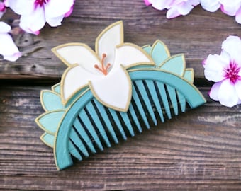 Mulan Inspired 3D Printed Hair Comb Cosplay Accessory