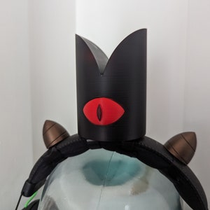 Lamb Version - Cult of the Lamb Inspired Headphones Red Crown and Horns Streamer Cosplay Accessory