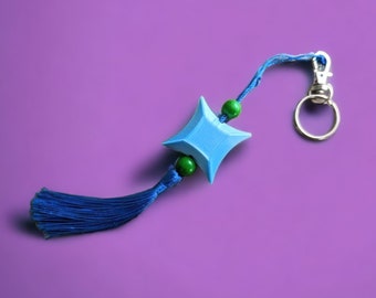 Portachiavi accessorio con ciondolo lucente - Pokémon Legends, ispirato a Scarlatto e Viola