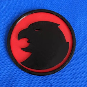 Hawkgirl inspired belt buckle motif/plaque