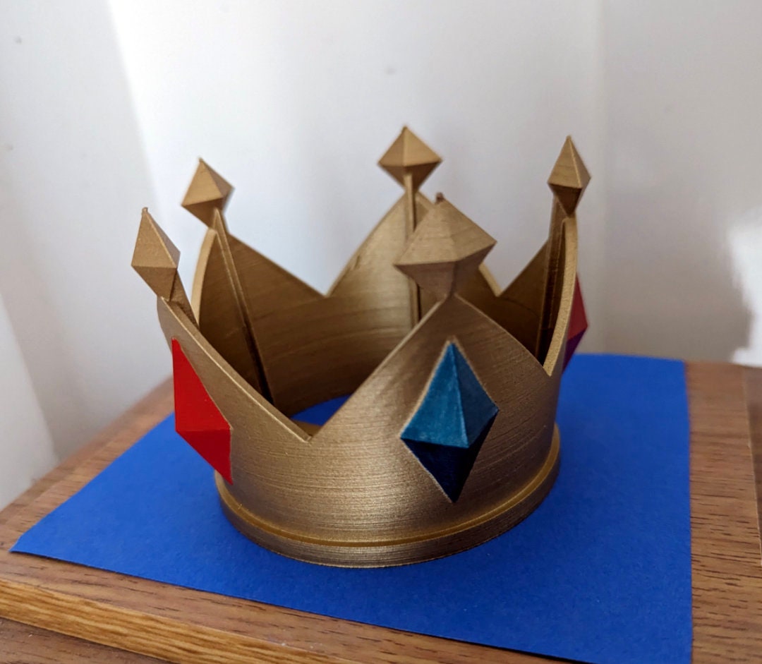 Couronne de roi or avec attache carton