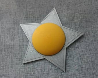 Rosalina inspired star brooch - 3D printed pin back button badge
