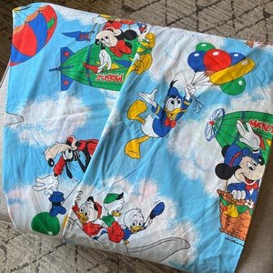1980’s Mickey and Friends Fancy Flyers Twin Sheet Set