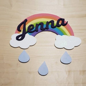 Rainbow Personalized Childrens Name Sign | Nursery Name Sign | Nursery Decor | Childrens Room Decor | Custom Name Sign | Baby Shower Gift