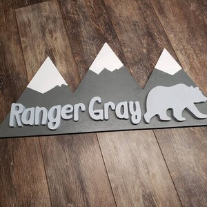 Montagnes Personnalisé Nom Des Enfants Signe | Nom de la pépinière Signe | | de décoration de pépinière Chambre d’enfants Décor | | de signature de nom personnalisé Cadeau Baby Shower
