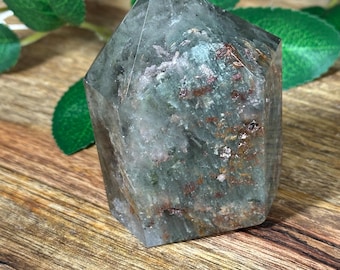 Garden Quartz Tower: Lodolite Hematite Crystal - Shaman Stone