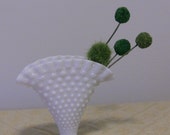 Charming Vintage Hobnail Milk Glass Fenton Bud Vase