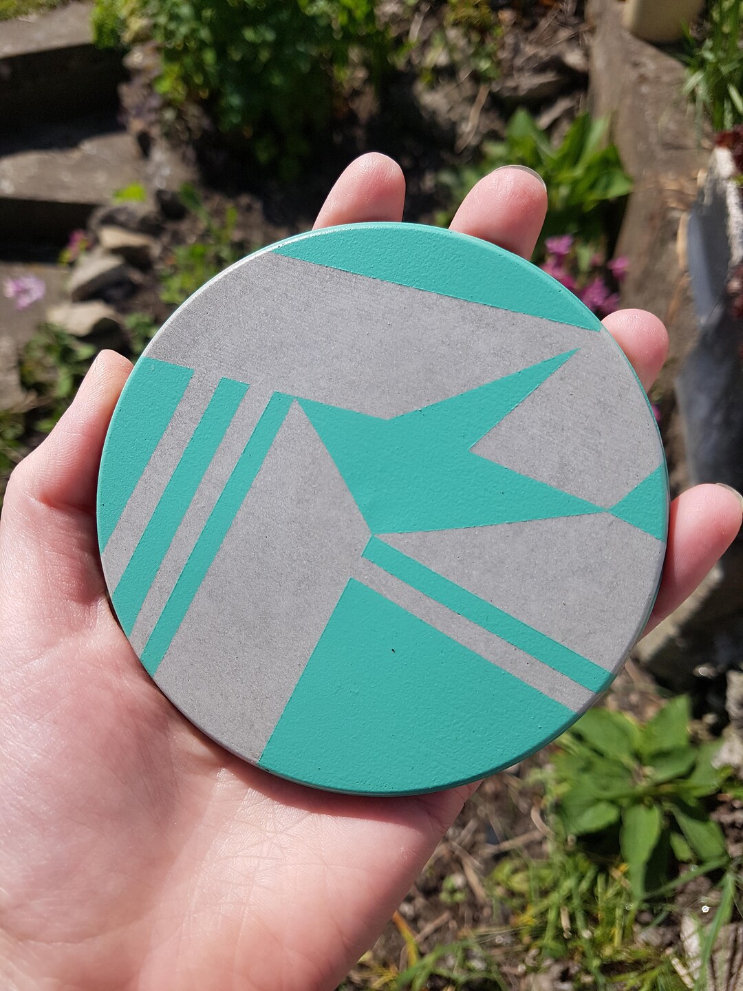Single Concrete Coaster Etsy