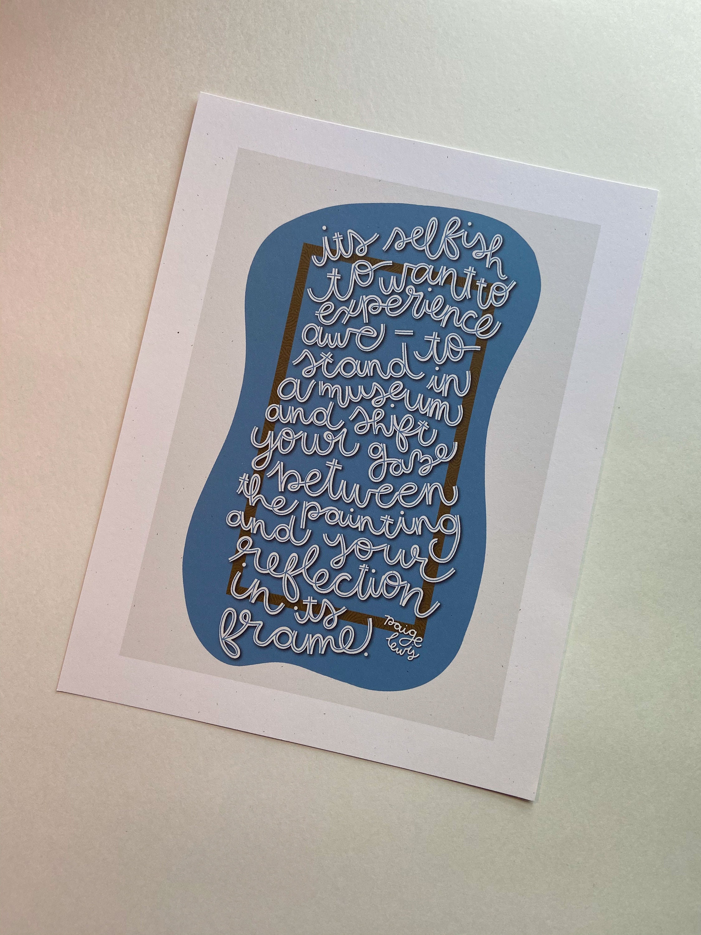 In a Museum Art Print Etsy