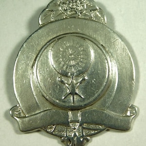 Vintage Solid Silver Pocket Watch Fob Medal Sports Darts Prize Design 1948 (16806)