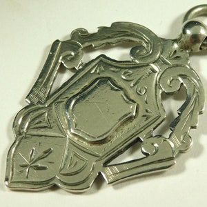 Antique Victorian Solid Silver Pocket Watch Fob Medal BLANK 1897 J Gloster (16783)