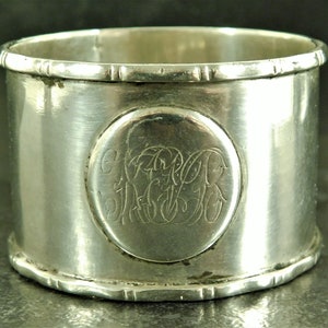Antique Tuck Chang Chinese Hallmarked Solid Silver Serviette Napkin Ring (15901)