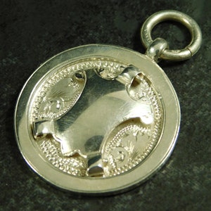 Antique Solid Silver Pocket Watch Fob Or Medal 1924 Hallmarked Unengraved Blank (16768)