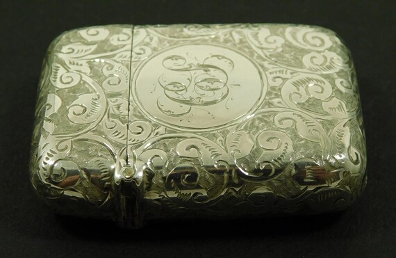 Antique Victorian Solid Silver Matchsafe Vesta Ca… - image 13