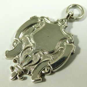 Solid Silver Pocket Watch Albert Chain Fob Medal Wright Cup Football Soccer 1924 (16831)