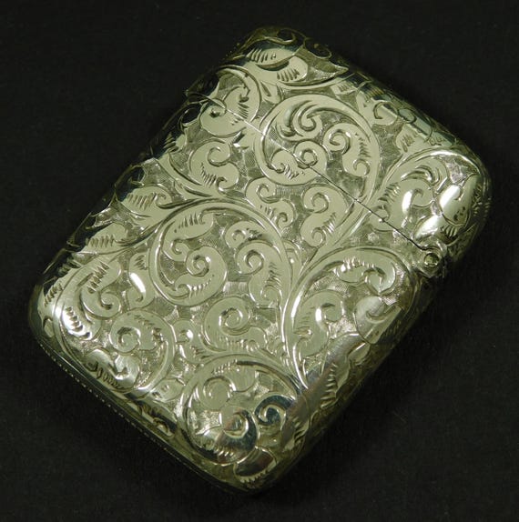 Antique Victorian Solid Silver Matchsafe Vesta Ca… - image 3