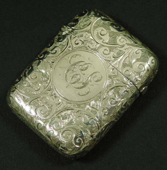 Antique Victorian Solid Silver Matchsafe Vesta Ca… - image 5