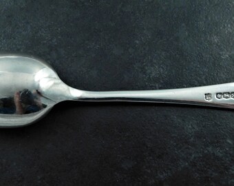 Vintage Solid Silver Invalid Feeder or Pap Spoon in Box 1935
