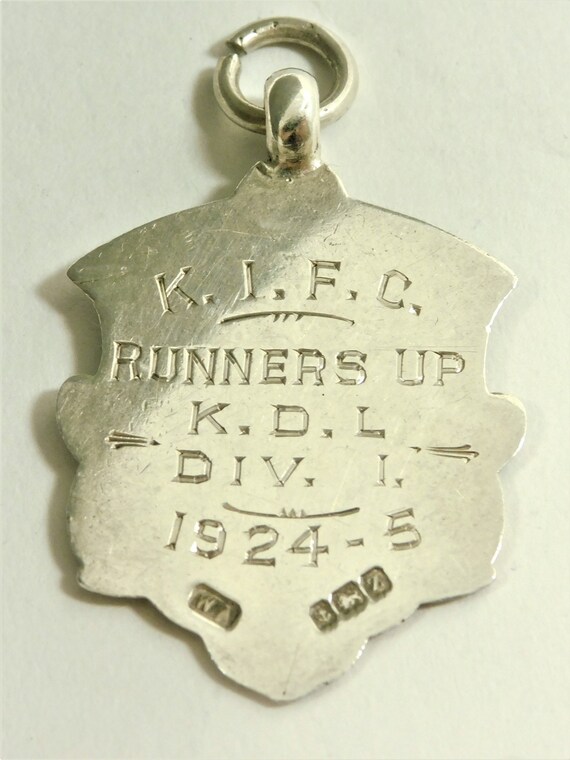 Antique Solid Silver Pocket Watch Chain Fob Or Me… - image 2