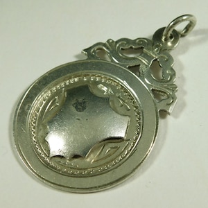 Antique Solid Silver Pocket Watch Fob Medal 1925 By H Bushell Unpersonalised (16776)