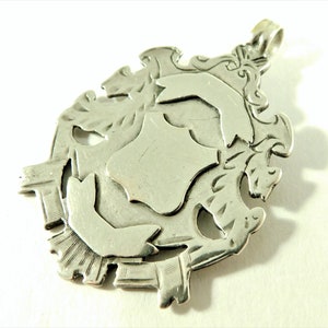 Antique Victorian Solid Silver Pocket Watch Albert Chain Medal Or Fob 1900 (15532)