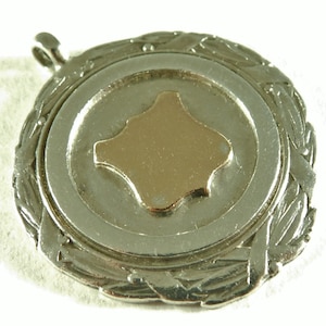 Antique Solid Silver Unpersonalised Watch Chain Fob Medal By Haseler c1920 (15536)