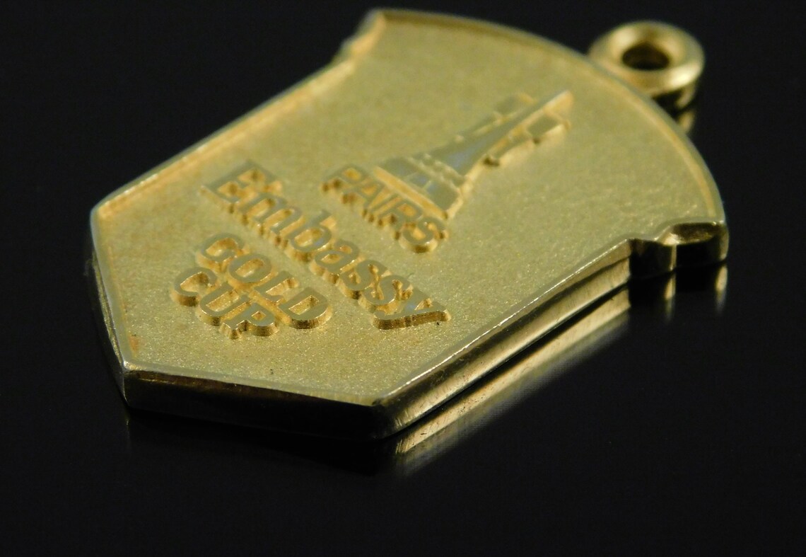 Solid Silver Gilt Embassy Darts Gold Cup Pairs Watch Fob Medal Etsy UK