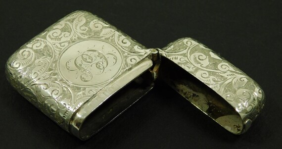 Antique Victorian Solid Silver Matchsafe Vesta Ca… - image 10